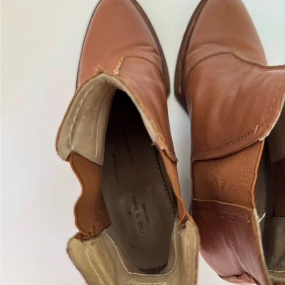 Rag & Bone Walker Pull On Cognac Leather Booties - Picture 8 of 11